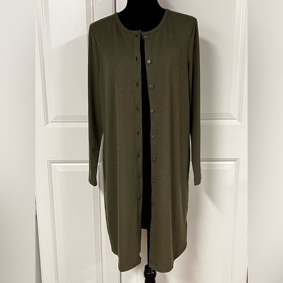 Lascana Long Ribbed Cardigan - Picture 1 of 8